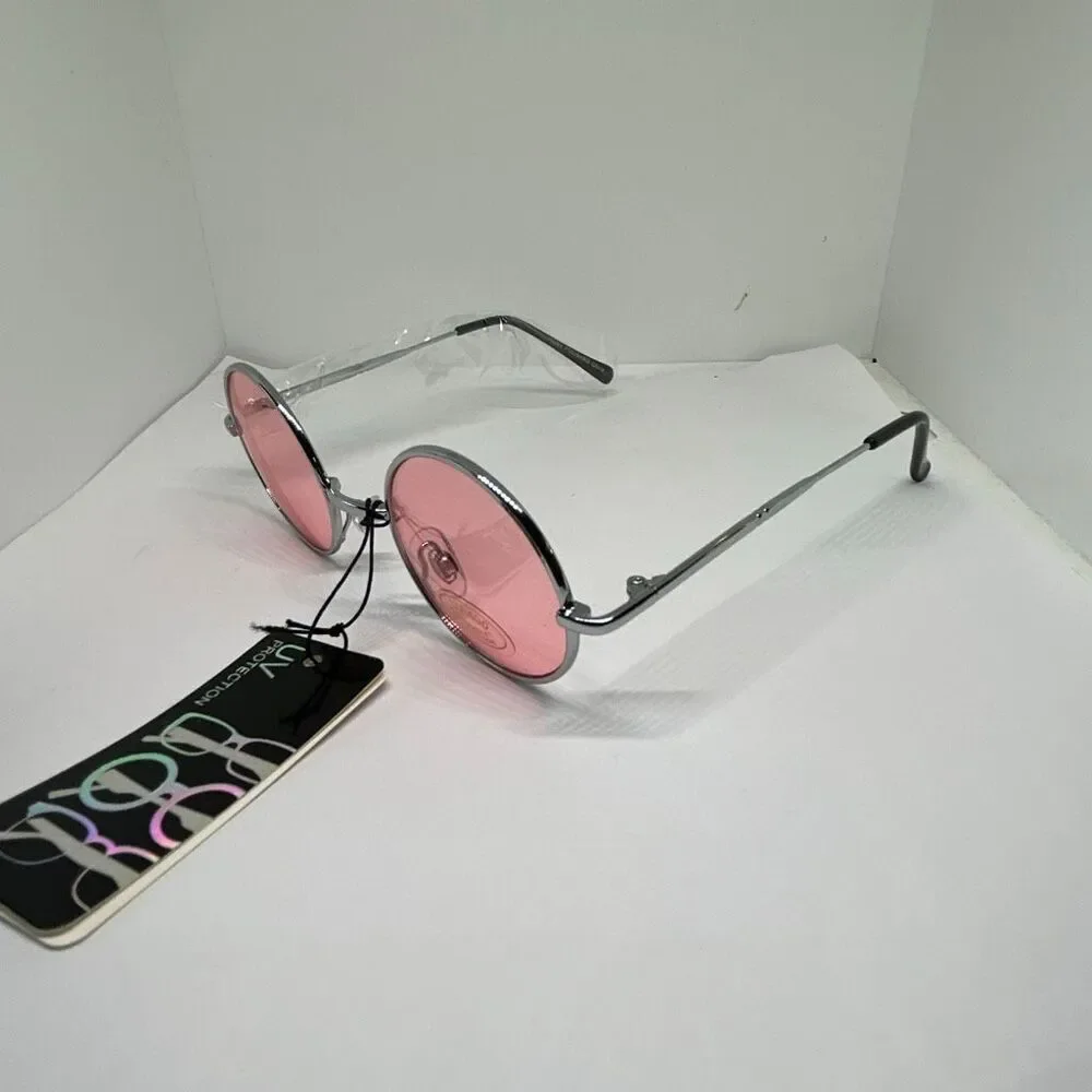 Retro Round UV400 Fashion Sunglasses – Metal Frame – New